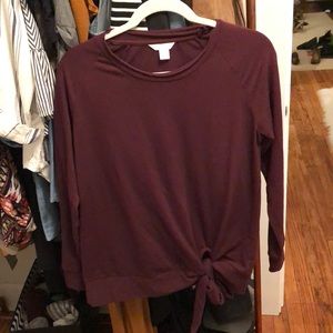 Purple Knotted Crewneck